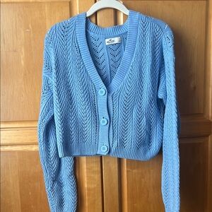Wild Fable Blue Cable Knit Cardigan Sweater